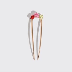 Holiday Gemstone French Hair Pin